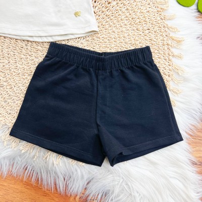 Conj. Regata com Babadinho e Short - Areia e Preto